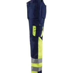Riipputaskuhousut Blåkläder 1529 Highvis, sininen/keltainen, 100% puuvilla