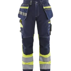 Riipputaskuhousut Blåkläder 1794 Highvis, mariininsininen/huomioväri