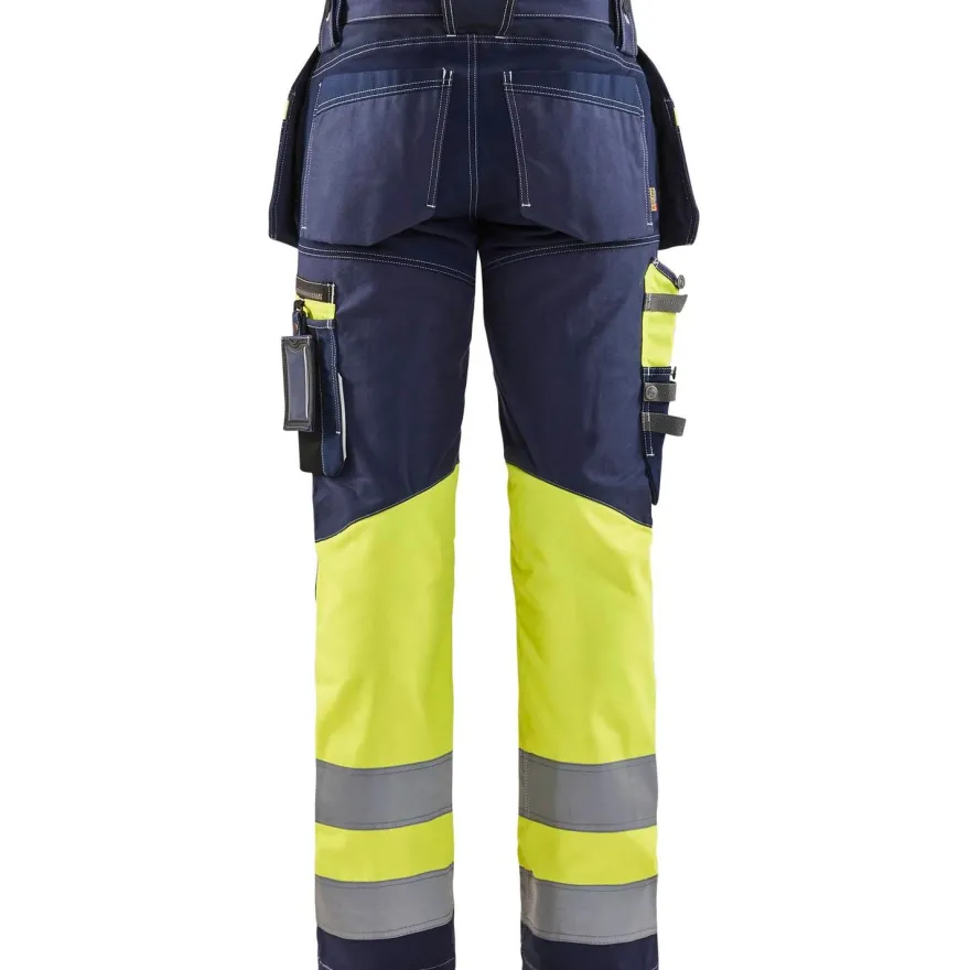 Riipputaskuhousut Blåkläder 1794 Highvis, mariininsininen/huomioväri