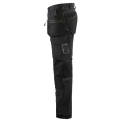 Riipputaskuhousut Blåkläder 1522 Stretch, musta/keltainen
