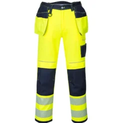 Riipputaskuhousut Portwest T501 PW3, keltainen/sininen