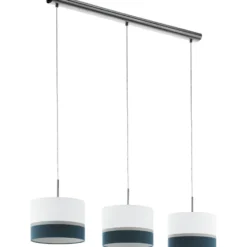 Riippuvalaisin Eglo Crystal&Design Spaltini, 3-osainen, valkoinen/sininen