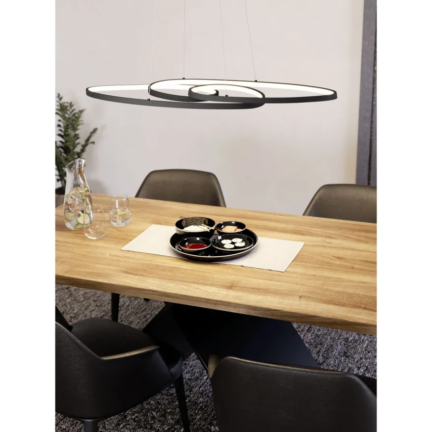 Riippuvalaisin Eglo Gianella, LED, 38W, IP20, musta/valkoinen