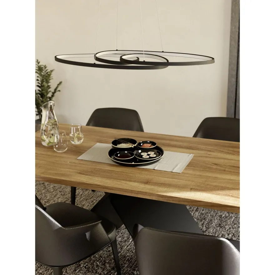 Riippuvalaisin Eglo Gianella, LED, 38W, IP20, musta/valkoinen