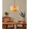 Riippuvalaisin Eglo Hettonle, 40W, Ø42cm, rottinki/musta