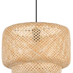 Riippuvalaisin Eglo Hettonle, 40W, Ø42cm, rottinki/musta
