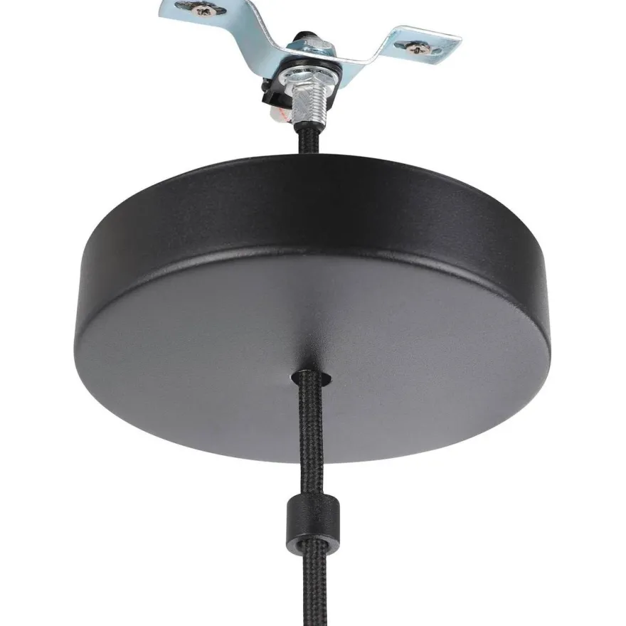 Riippuvalaisin Eglo Hettonle, 40W, Ø42cm, rottinki/musta