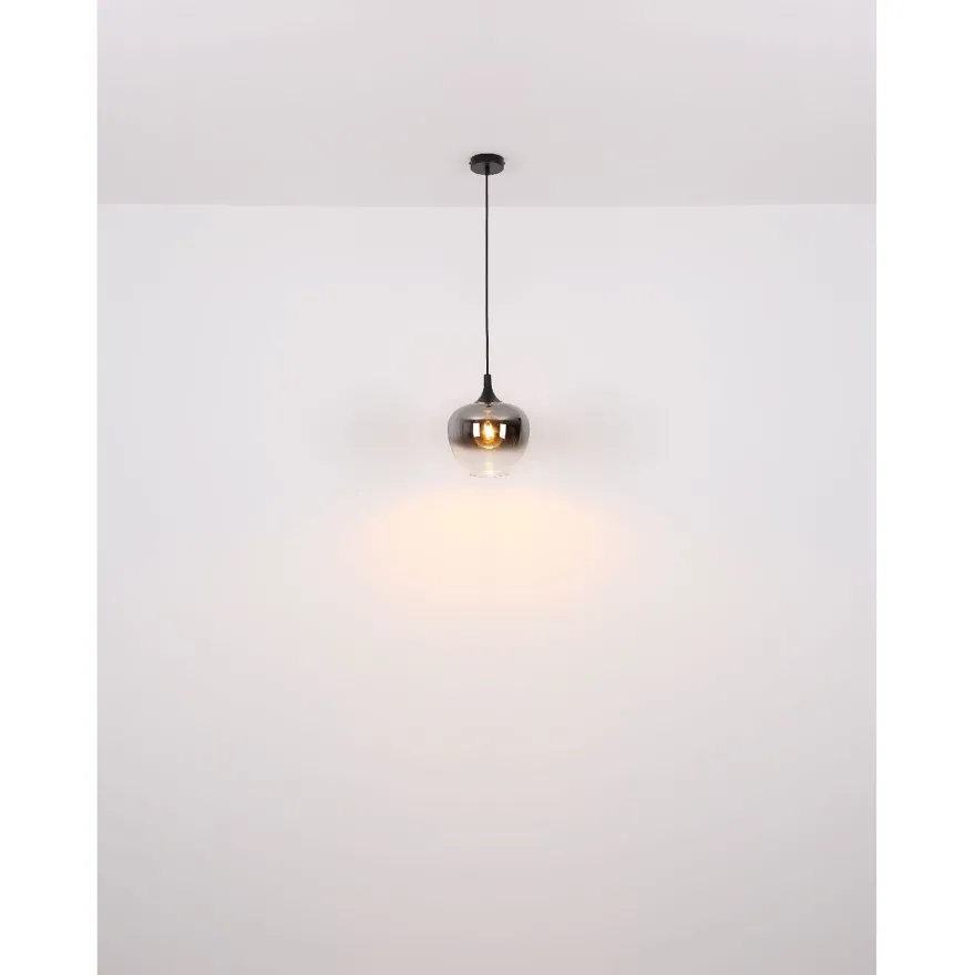 Riippuvalaisin Globo Maxy 4xE27, musta/savu