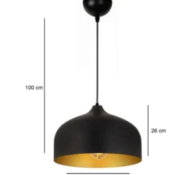 Riippuvalaisin Linento Lighting 241752, Ø34cm, musta