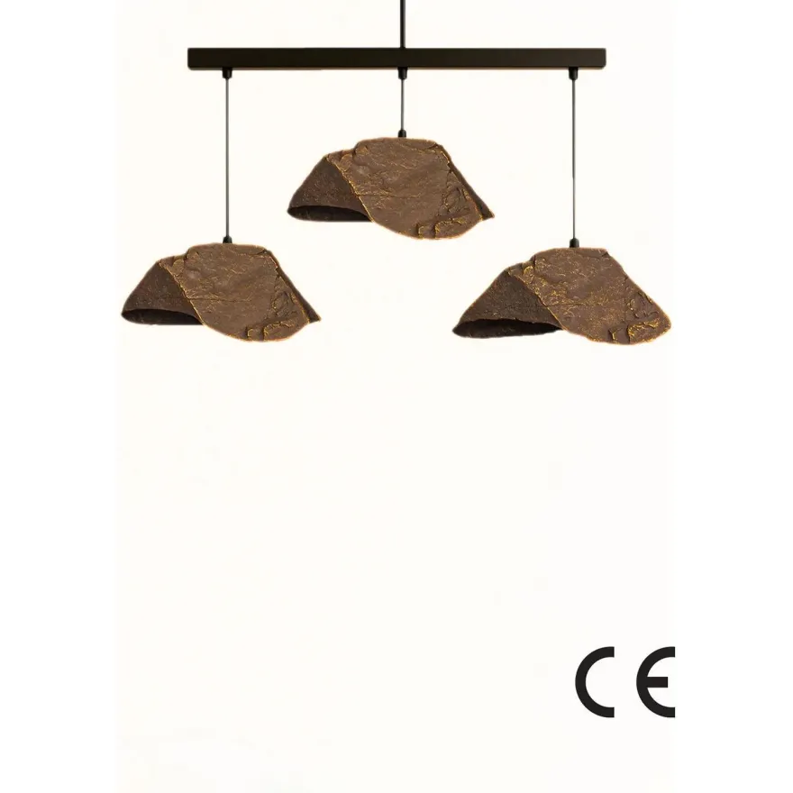 Riippuvalaisin Linento Lighting BK190 3-osainen musta/ruskea