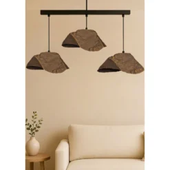 Riippuvalaisin Linento Lighting BK190 3-osainen musta/ruskea