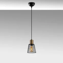 Riippuvalaisin Linento Lighting Kemtel, Ø16cm, E27, musta