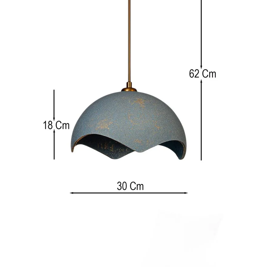 Riippuvalaisin Linento Lighting BK204 sininen/kulta