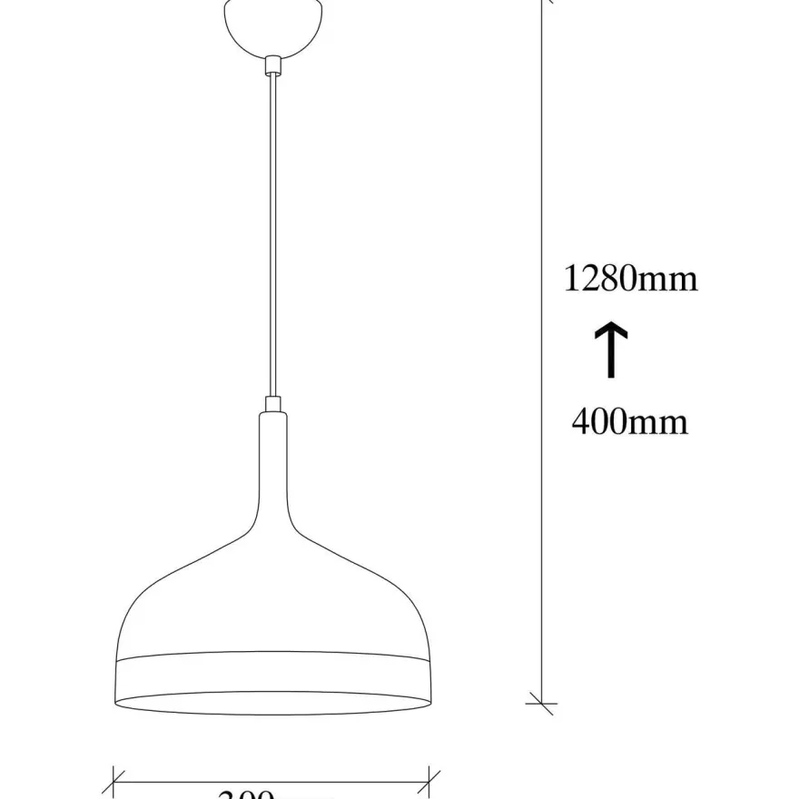 Riippuvalaisin Linento Lighting Sivani, E27, musta/kulta