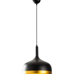 Riippuvalaisin Linento Lighting Sivani, E27, musta/kulta
