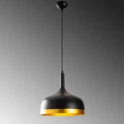 Riippuvalaisin Linento Lighting Sivani, E27, musta/kulta