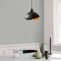 Riippuvalaisin Linento Lighting Sivani, E27, musta/kulta