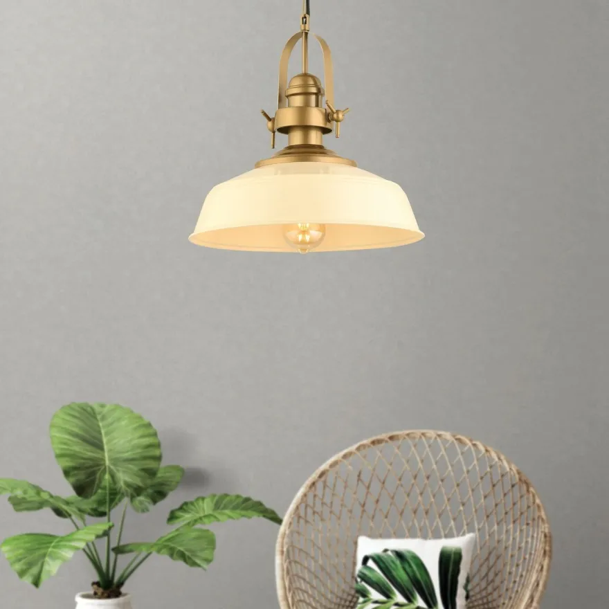 Riippuvalaisin Linento Lighting YM-10, Ø35cm, E27, max. 40W, IP20, valkoinen