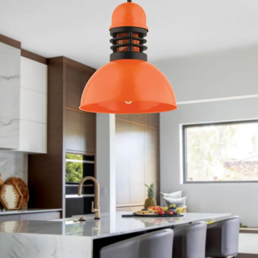 Riippuvalaisin Linento Lighting RT-43, Ø30cm, E27, max. 40W, IP20, oranssi