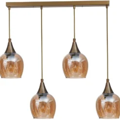 Riippuvalaisin Linento Lighting Enzo 4-osainen, suora, 65cm