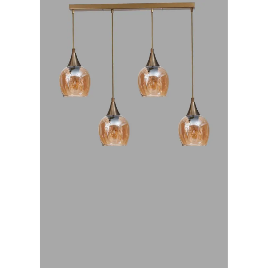 Riippuvalaisin Linento Lighting Enzo 4-osainen, suora, 65cm