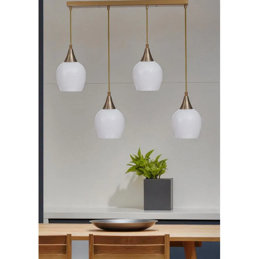 Riippuvalaisin Linento Lighting Enzo 4-osainen, suora, 65cm