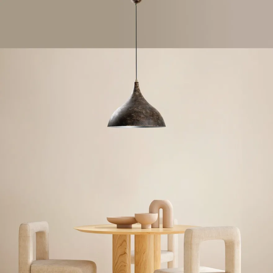 Riippuvalaisin Linento Lighting BITLISIM-N-1390-RETRO, Ø41cm, tummanruskea
