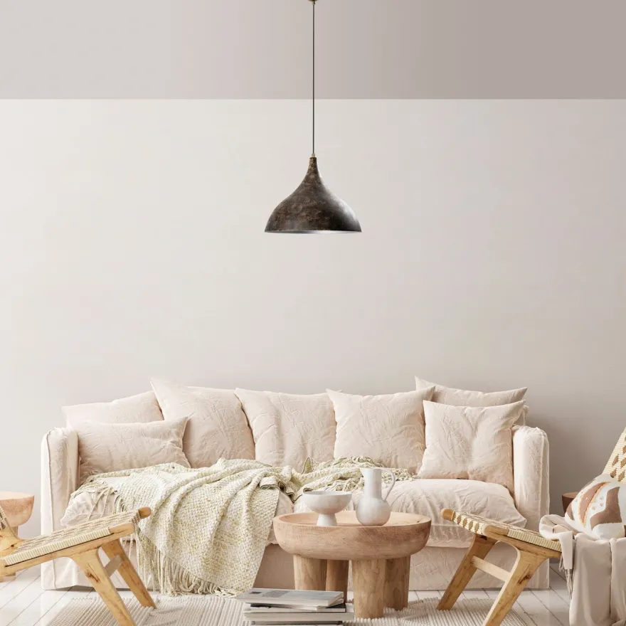Riippuvalaisin Linento Lighting BITLISIM-N-1390-RETRO, Ø41cm, tummanruskea