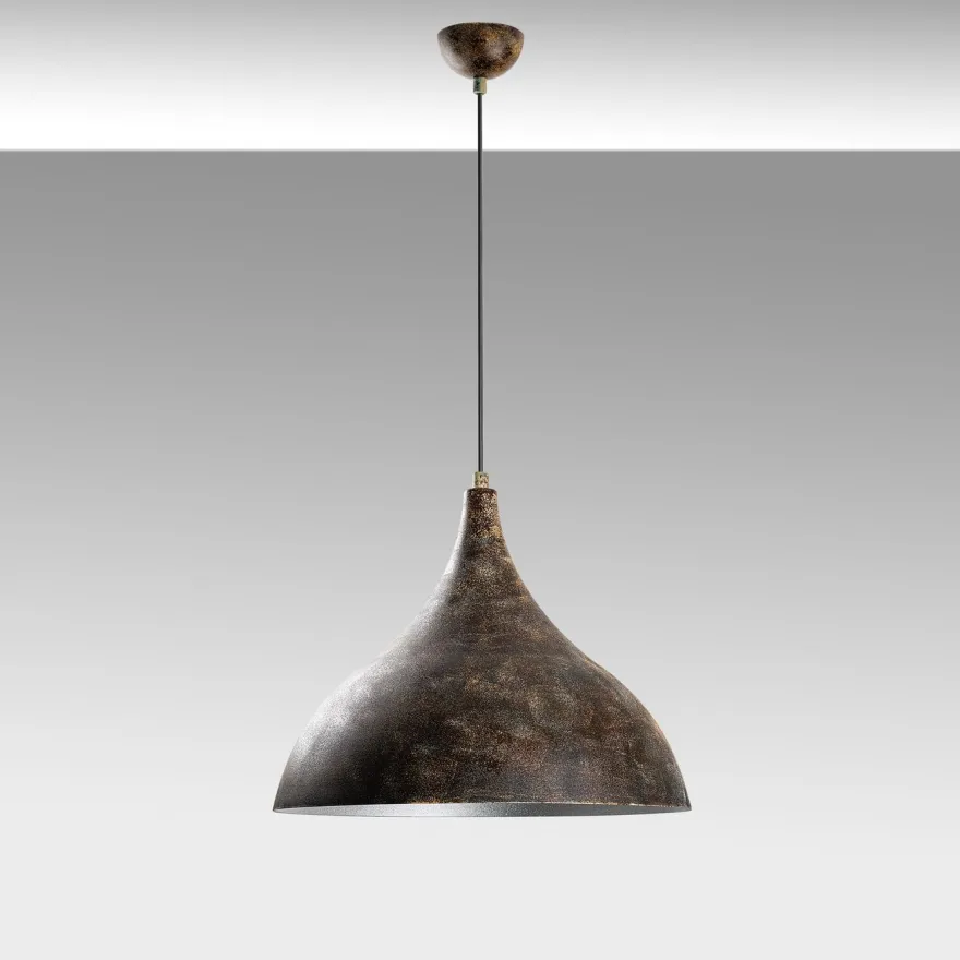 Riippuvalaisin Linento Lighting BITLISIM-N-1390-RETRO, Ø41cm, tummanruskea