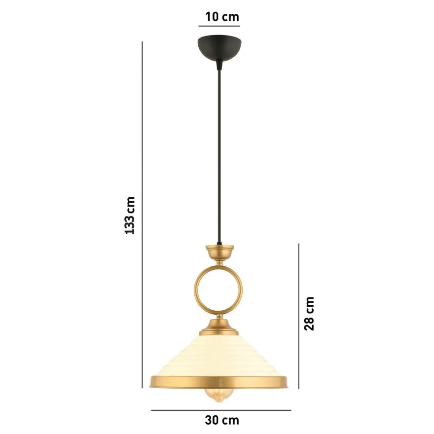 Riippuvalaisin Linento Lighting YM-6, Ø30cm, E27, max. 40W, IP20, valkoinen
