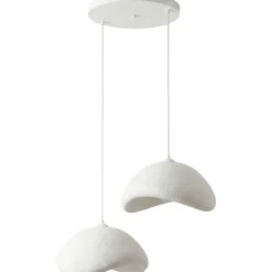 Riippuvalaisin Linento Lighting Luna 50-50-T-Nua, 2-osainen, valkoinen