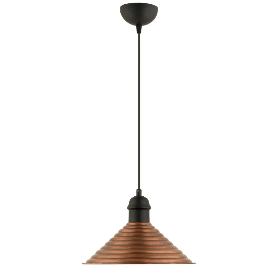 Riippuvalaisin Linento Lighting RT-25, Ø28cm, E27, max. 40W, IP20, ruskea