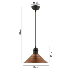 Riippuvalaisin Linento Lighting RT-25, Ø28cm, E27, max. 40W, IP20, ruskea