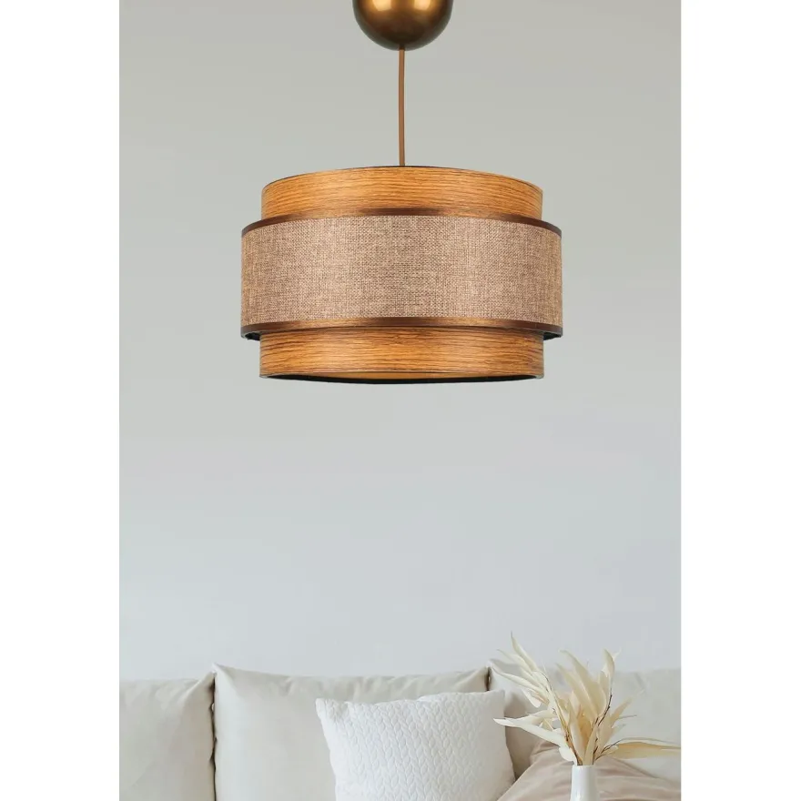 Riippuvalaisin Linento Lighting BK027, Ø28cm, ruskea