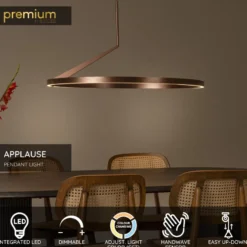 Riippuvalaisin Lucide Applause, Ø80cm, IP20, 50W, eri värejä
