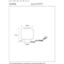 Riippuvalaisin Lucide Eloise, Ø21cm, IP20, musta