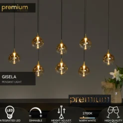 Riippuvalaisin Lucide Gisela, 40x140cm, IP20, 3.9W, eri värejä
