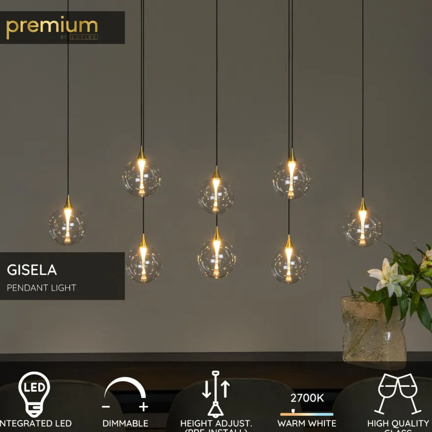 Riippuvalaisin Lucide Gisela, 40x140cm, IP20, 3.9W, eri värejä