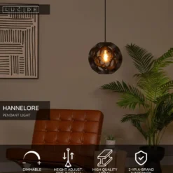 Riippuvalaisin Lucide Hannelore, Ø30cm, IP20, eri värejä