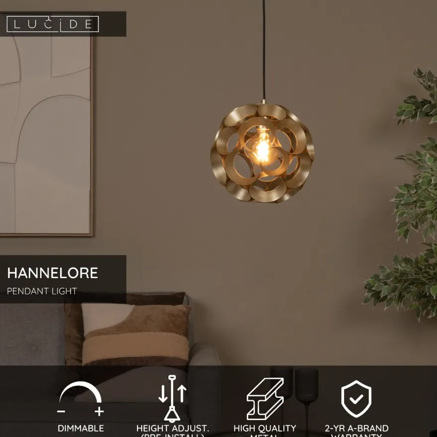 Riippuvalaisin Lucide Hannelore, Ø30cm, IP20, eri värejä