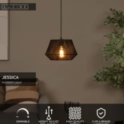 Riippuvalaisin Lucide Jessica, Ø30cm, IP20, eri värejä
