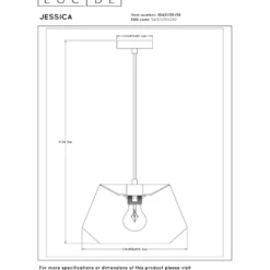 Riippuvalaisin Lucide Jessica, Ø30cm, IP20, eri värejä