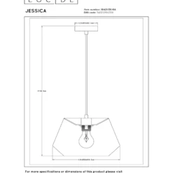 Riippuvalaisin Lucide Jessica, Ø30cm, IP20, eri värejä