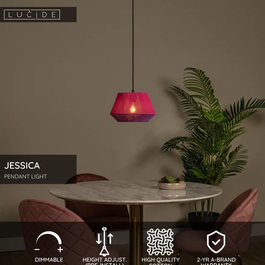 Riippuvalaisin Lucide Jessica, Ø30cm, IP20, eri värejä