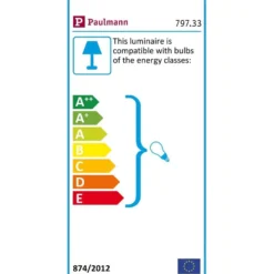 Riippuvalaisin Paulmann Neordic Menja, messinki
