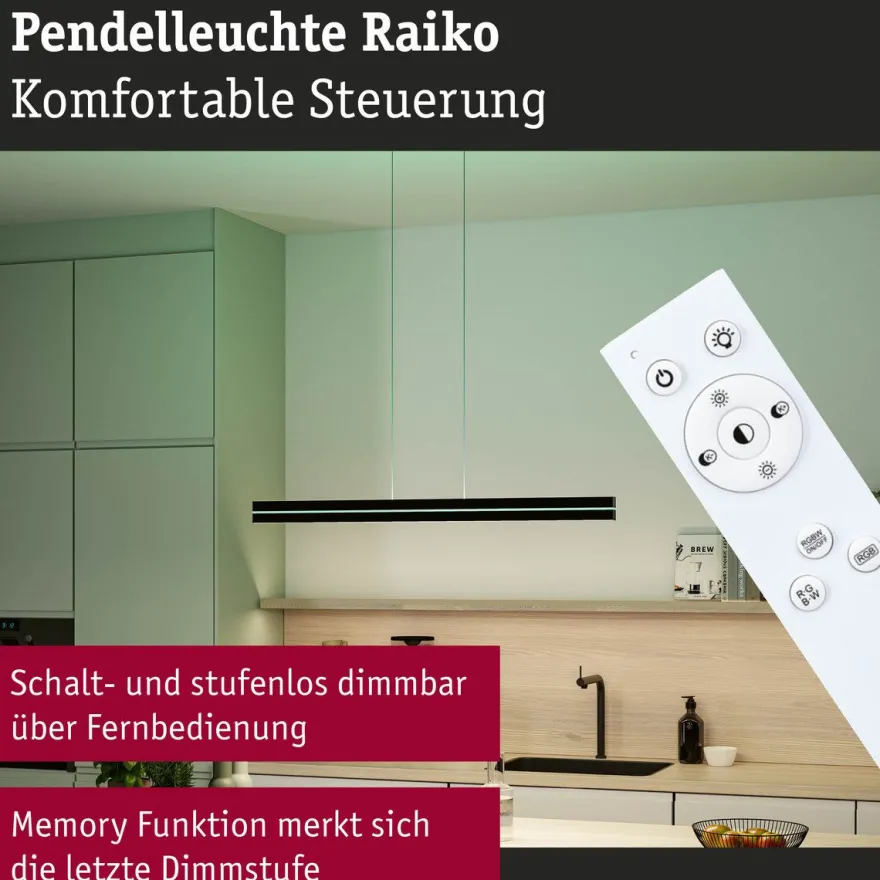 Riippuvalaisin Paulmann Raiko LED RGBW+ 1400lm/240lm 19W/6W, himmennettävä