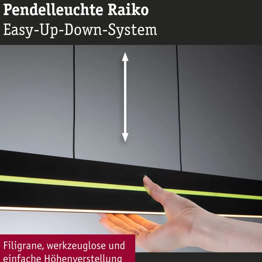 Riippuvalaisin Paulmann Raiko LED RGBW+ 1400lm/240lm 19W/6W, himmennettävä