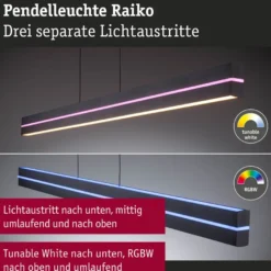 Riippuvalaisin Paulmann Raiko LED RGBW+ 1400lm/240lm 19W/6W, himmennettävä