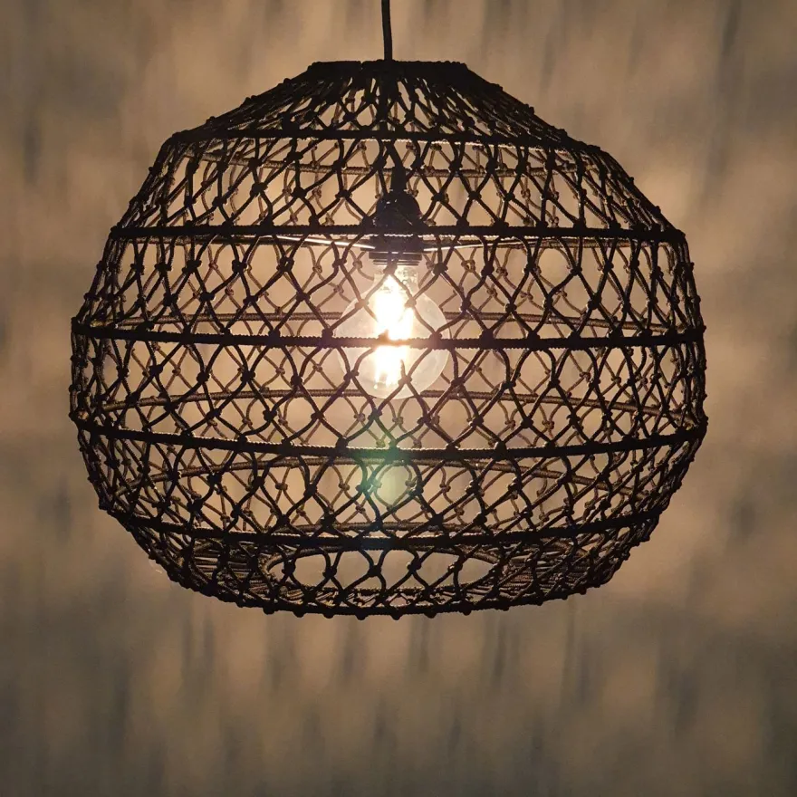 Riippuvalaisin Tenstar Molecule, Ø45cm, rottinki, musta