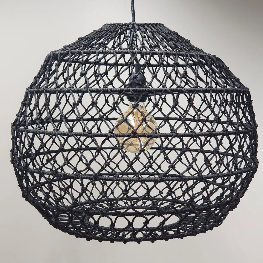 Riippuvalaisin Tenstar Molecule, Ø45cm, rottinki, musta